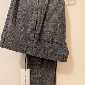 NWT Calvin Klein Men's Dress Pants in Black and White Check
